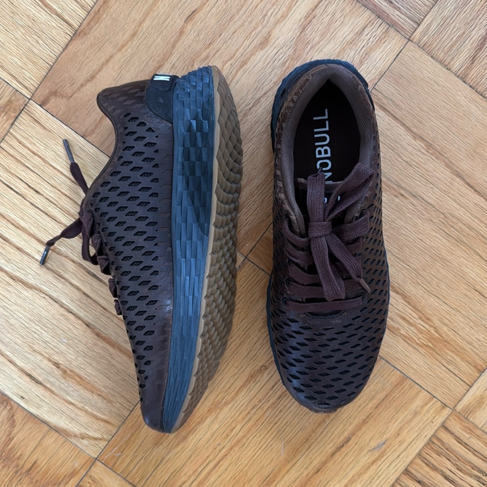 NOBULL Coffee Brown Leather Runner Women’s 9 Men’s 7.5 NWT